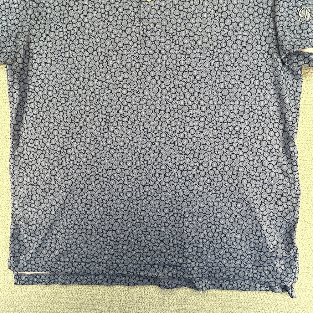 Peter Millar Polo Shirt Mens XL Blue Runner Performance Jersey Summer Comfort - Picture 6 of 16